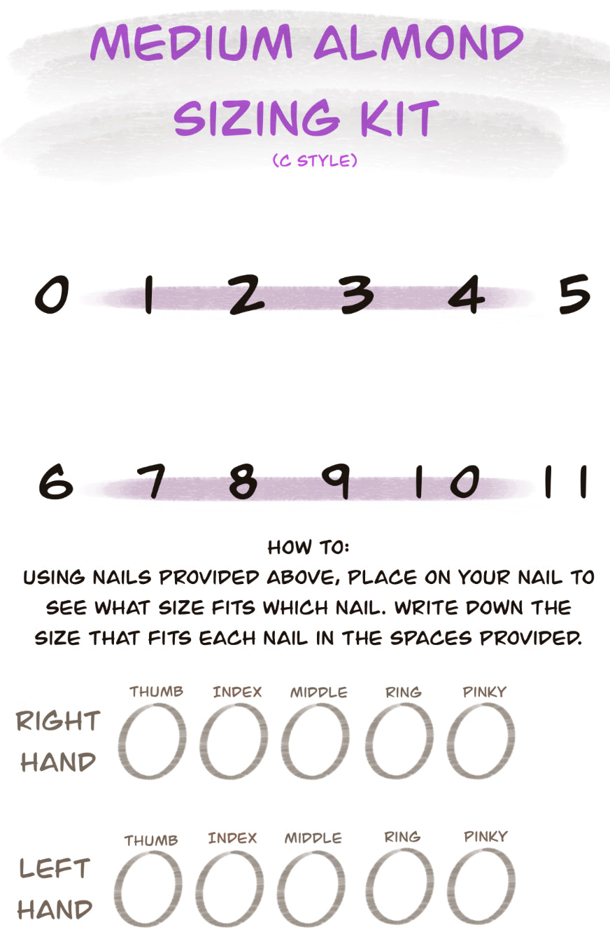 Press-On Nail Sizing Kit