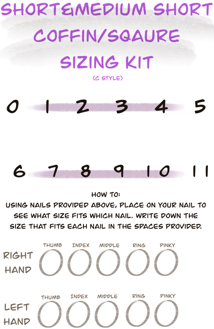 Press-On Nail Sizing Kit