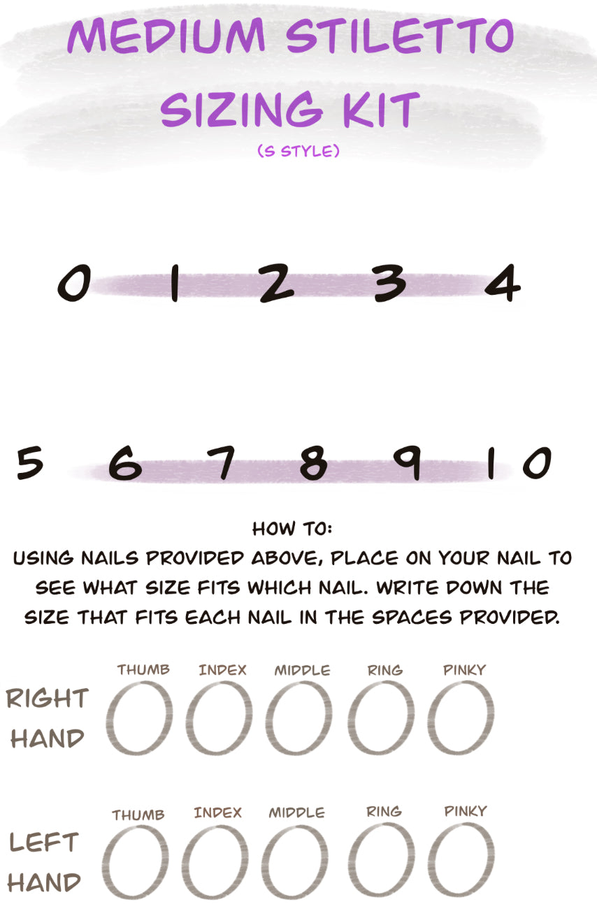 Press-On Nail Sizing Kit