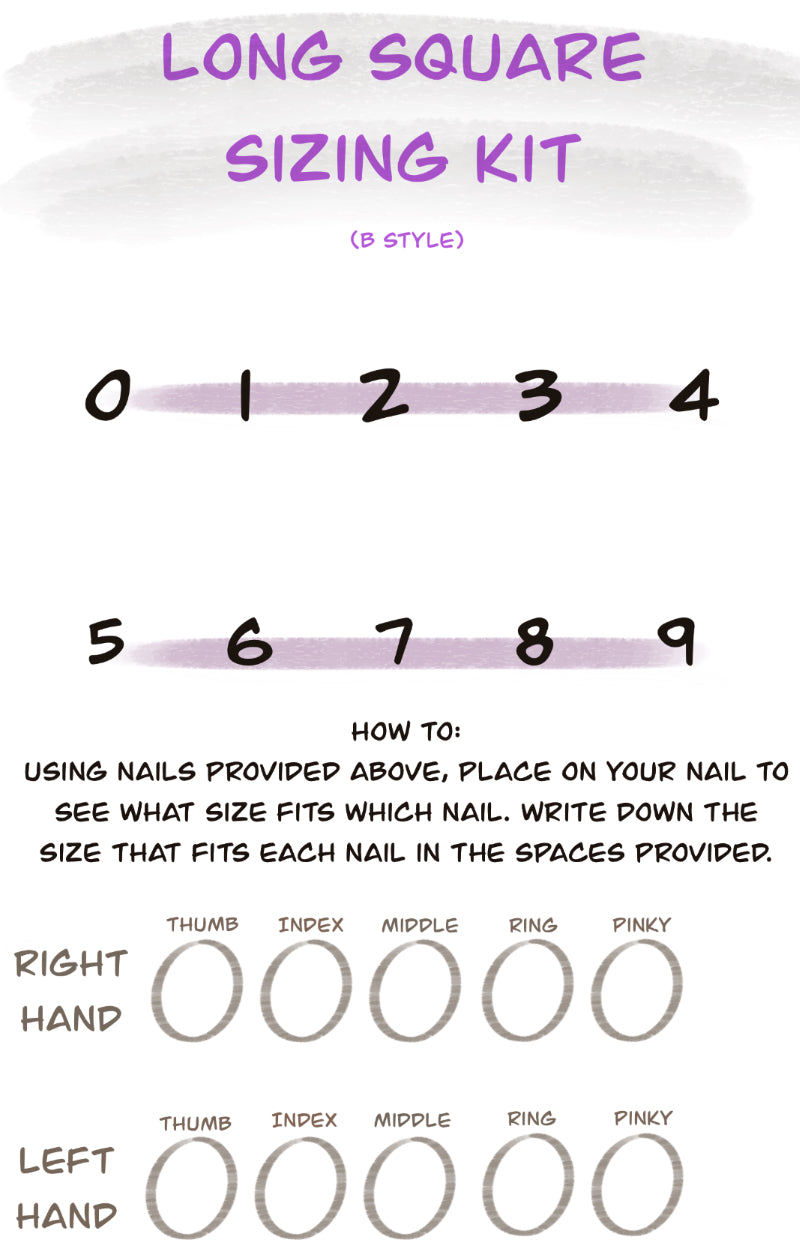 Press-On Nail Sizing Kit