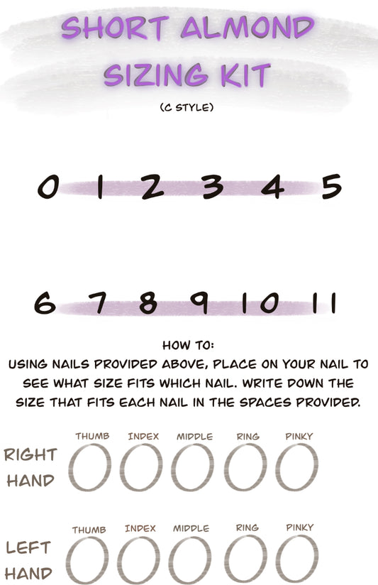 Press-On Nail Sizing Kit