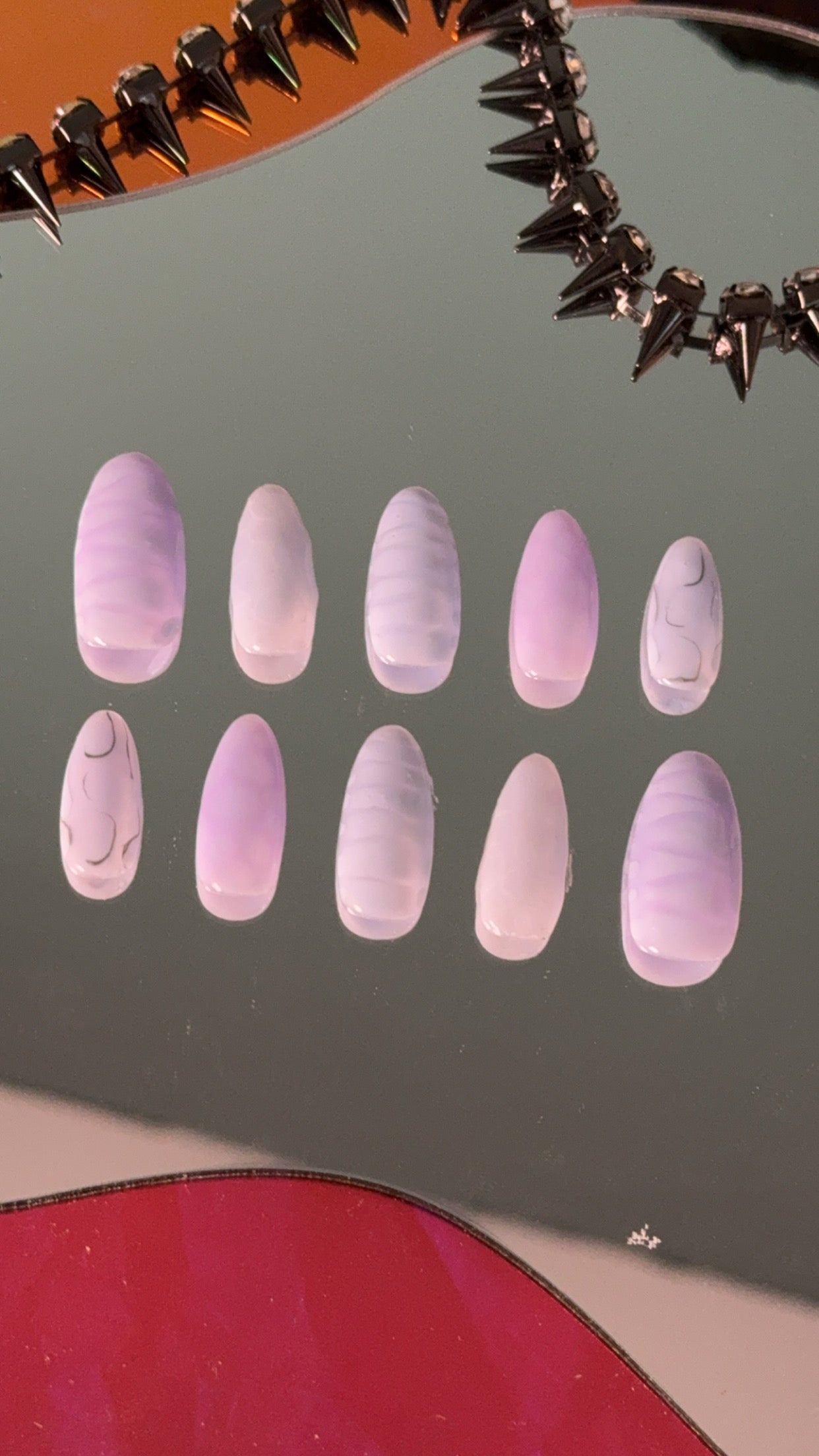 Purple Blue Water (Medium Round/Oval, S Style)